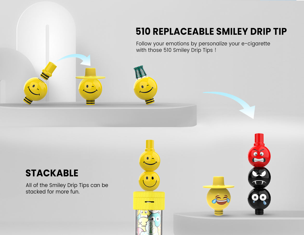 Smile Drip Tip  – One Pack Contains Three Pieces